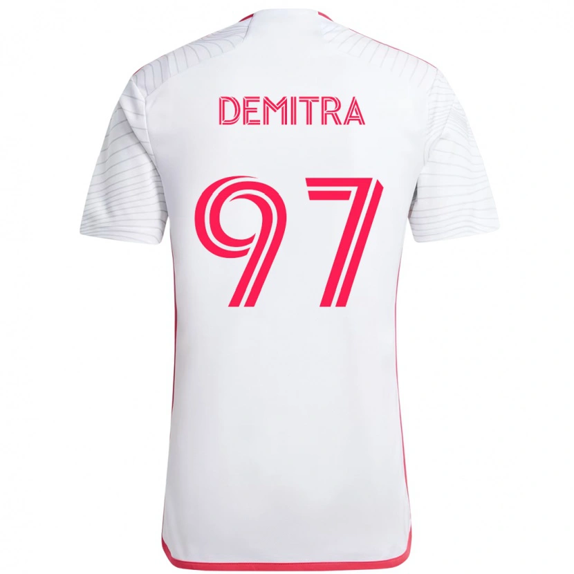Danxen Mann Lucas Demitra #97 Hvit Magenta Bortetrøye Drakt Trøye 2025/26 Skjorter T-Skjorte