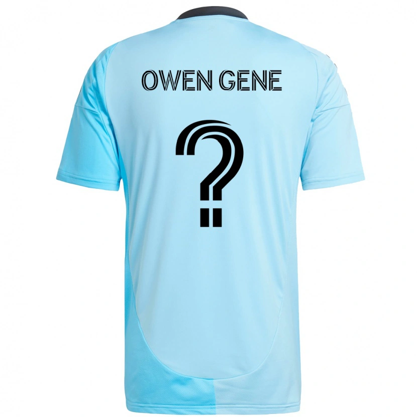 Danxen Mann Owen Gene #0 Himmelsblå Bortetrøye Drakt Trøye 2025/26 Skjorter T-Skjorte