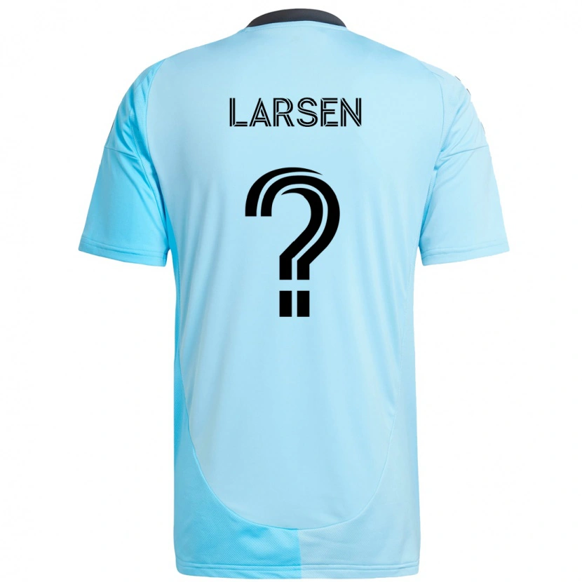Danxen Mann Lars Larsen #0 Himmelsblå Bortetrøye Drakt Trøye 2025/26 Skjorter T-Skjorte