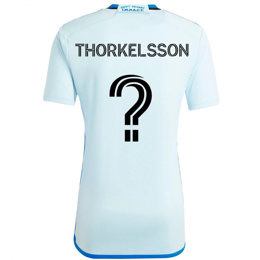 Danxen Mann Róbert Orri Thorkelsson #0 Himmelsblå Mørkeblå Bortetrøye Drakt Trøye 2025/26 Skjorter T-Skjorte