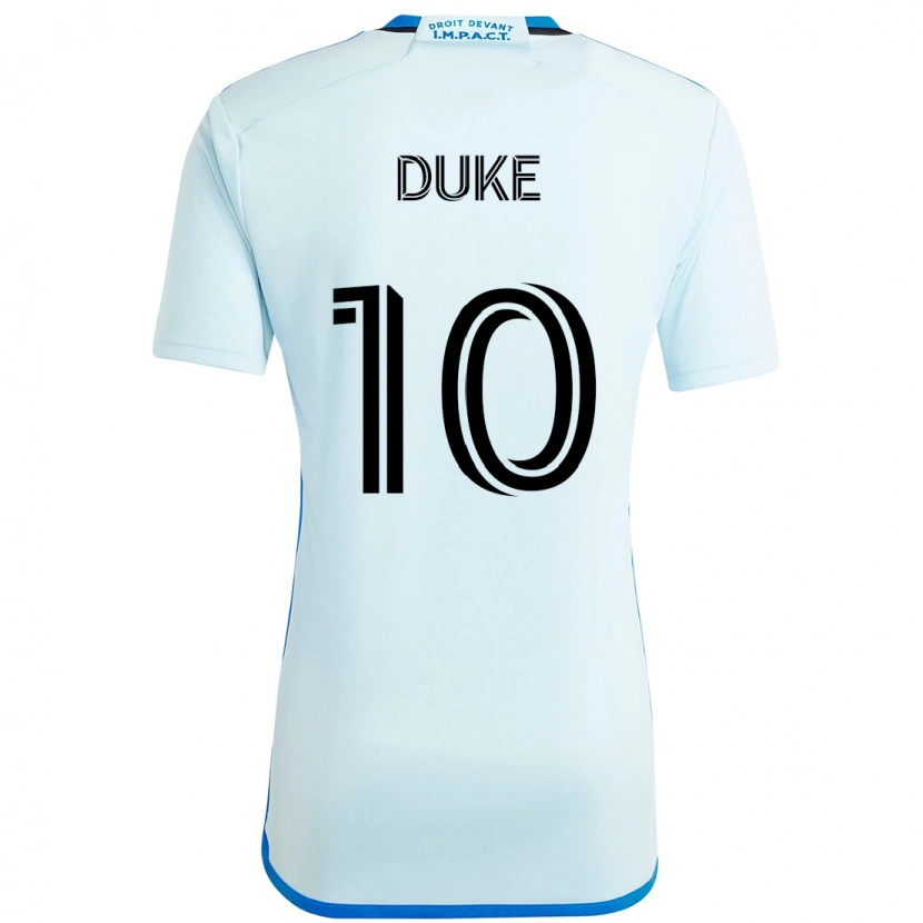 Danxen Mann Bryce Duke #10 Himmelsblå Mørkeblå Bortetrøye Drakt Trøye 2025/26 Skjorter T-Skjorte