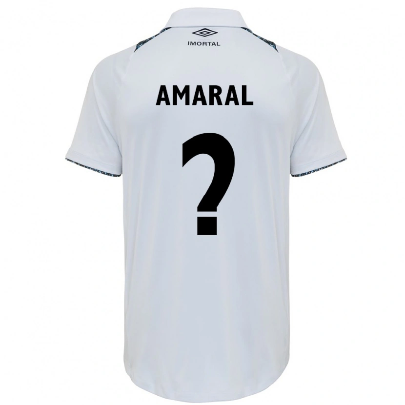 Danxen Mann Lucas Amaral #0 Hvit Blå Bortetrøye Drakt Trøye 2025/26 Skjorter T-Skjorte