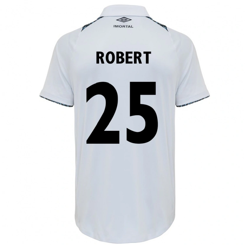 Danxen Mann Jhonata Robert #25 Hvit Blå Bortetrøye Drakt Trøye 2025/26 Skjorter T-Skjorte