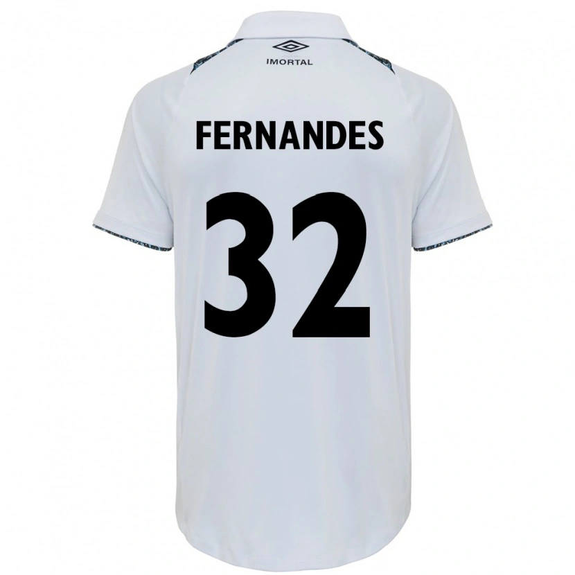 Danxen Mann Nathan Fernandes #32 Hvit Blå Bortetrøye Drakt Trøye 2025/26 Skjorter T-Skjorte