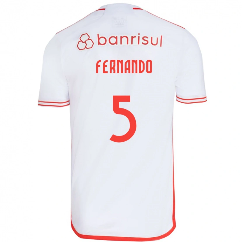 Danxen Mann Fernando #5 Hvit Rød Bortetrøye Drakt Trøye 2025/26 Skjorter T-Skjorte
