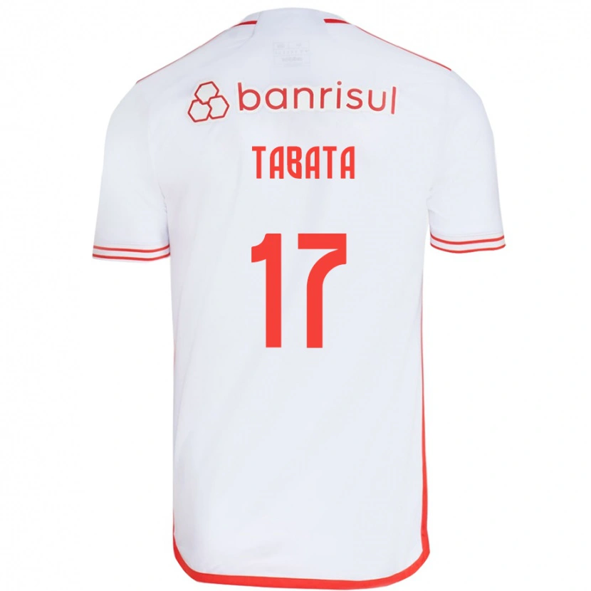 Danxen Mann Bruno Tabata #17 Hvit Rød Bortetrøye Drakt Trøye 2025/26 Skjorter T-Skjorte