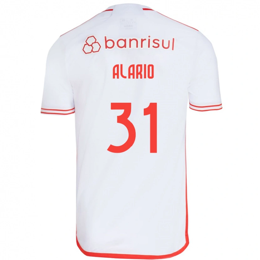 Danxen Mann Lucas Alario #31 Hvit Rød Bortetrøye Drakt Trøye 2025/26 Skjorter T-Skjorte