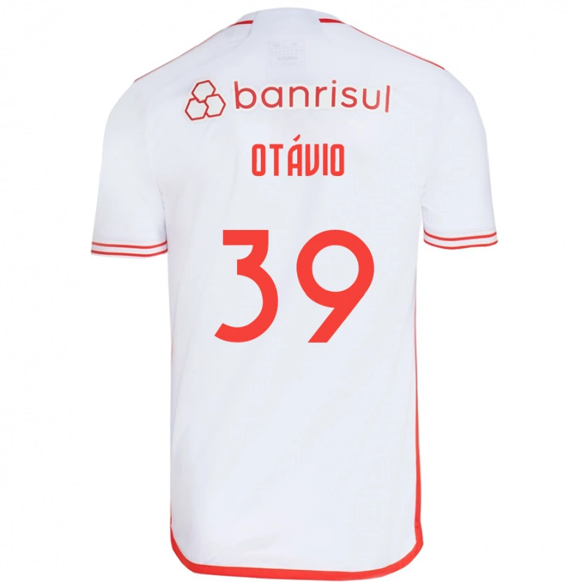Danxen Mann Luis Otávio #39 Hvit Rød Bortetrøye Drakt Trøye 2025/26 Skjorter T-Skjorte