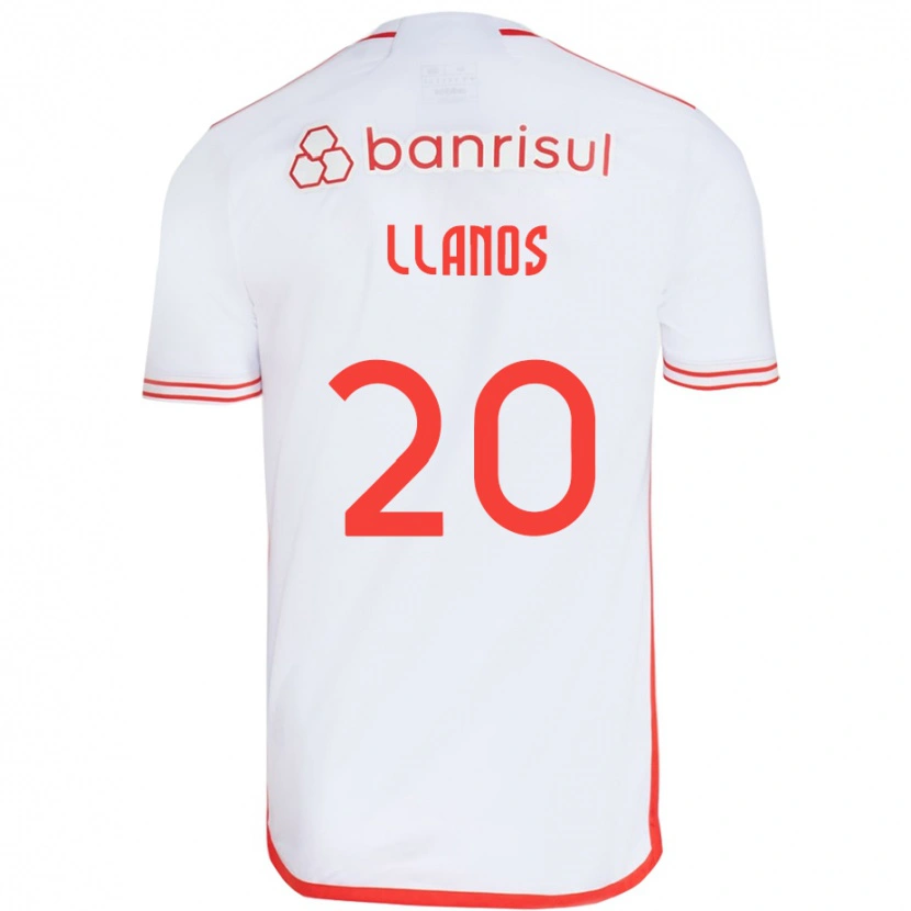 Danxen Mann Pati Llanos #20 Hvit Rød Bortetrøye Drakt Trøye 2025/26 Skjorter T-Skjorte