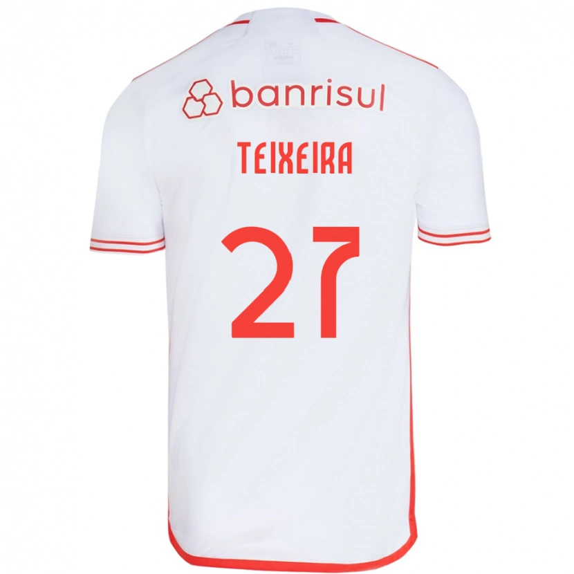 Danxen Mann Danny Teixeira #27 Hvit Rød Bortetrøye Drakt Trøye 2025/26 Skjorter T-Skjorte