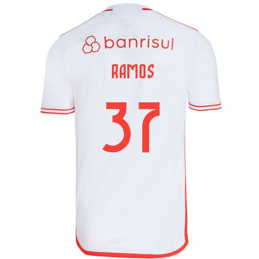 Danxen Mann Lucas Ramos #37 Hvit Rød Bortetrøye Drakt Trøye 2025/26 Skjorter T-Skjorte