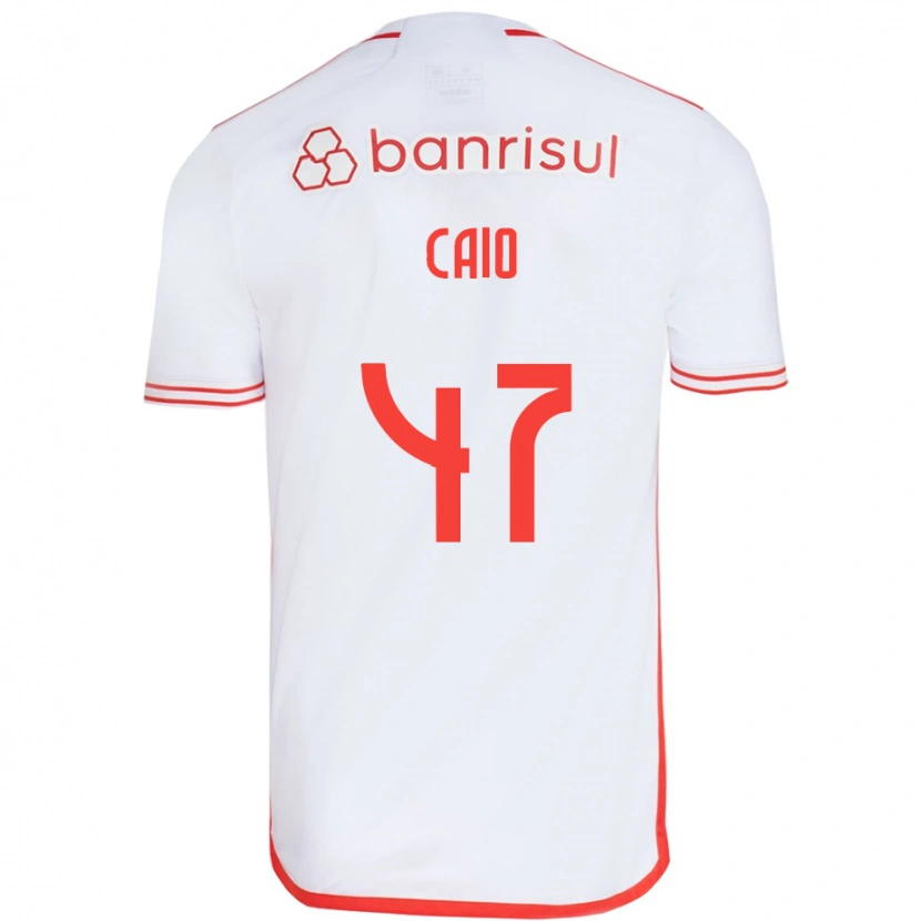 Danxen Mann Caio Vidal #47 Hvit Rød Bortetrøye Drakt Trøye 2025/26 Skjorter T-Skjorte