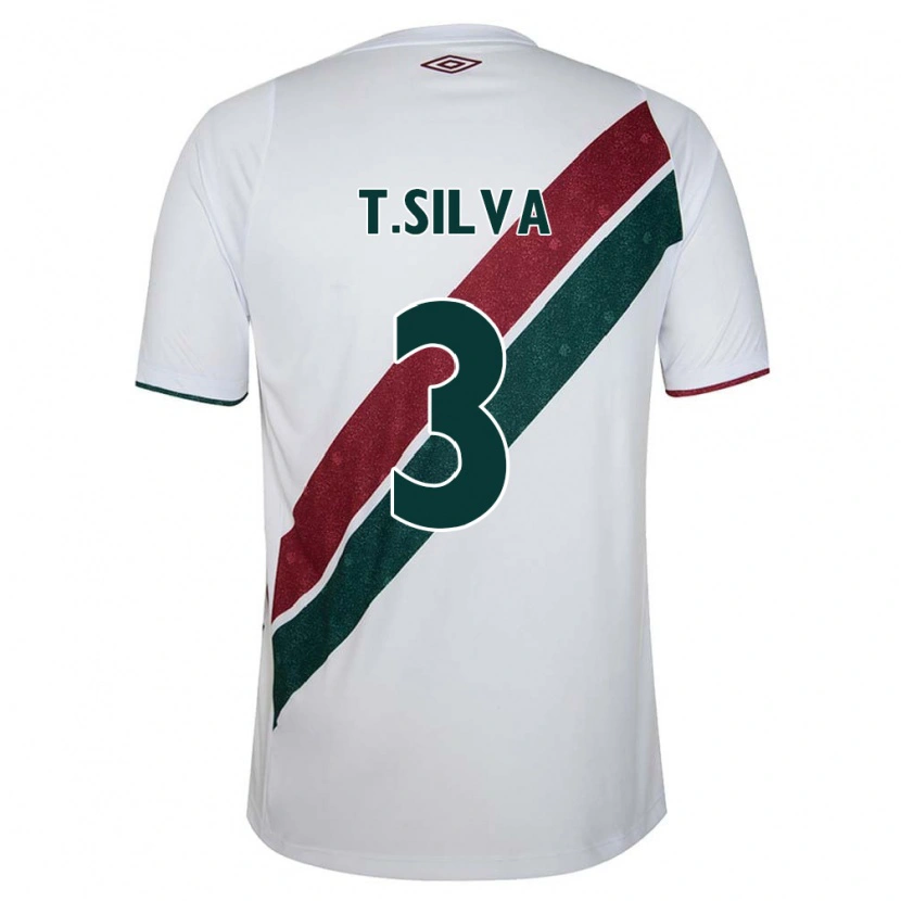 Danxen Mann Thiago Silva #3 Hvit Grønn Burgunder Bortetrøye Drakt Trøye 2025/26 Skjorter T-Skjorte