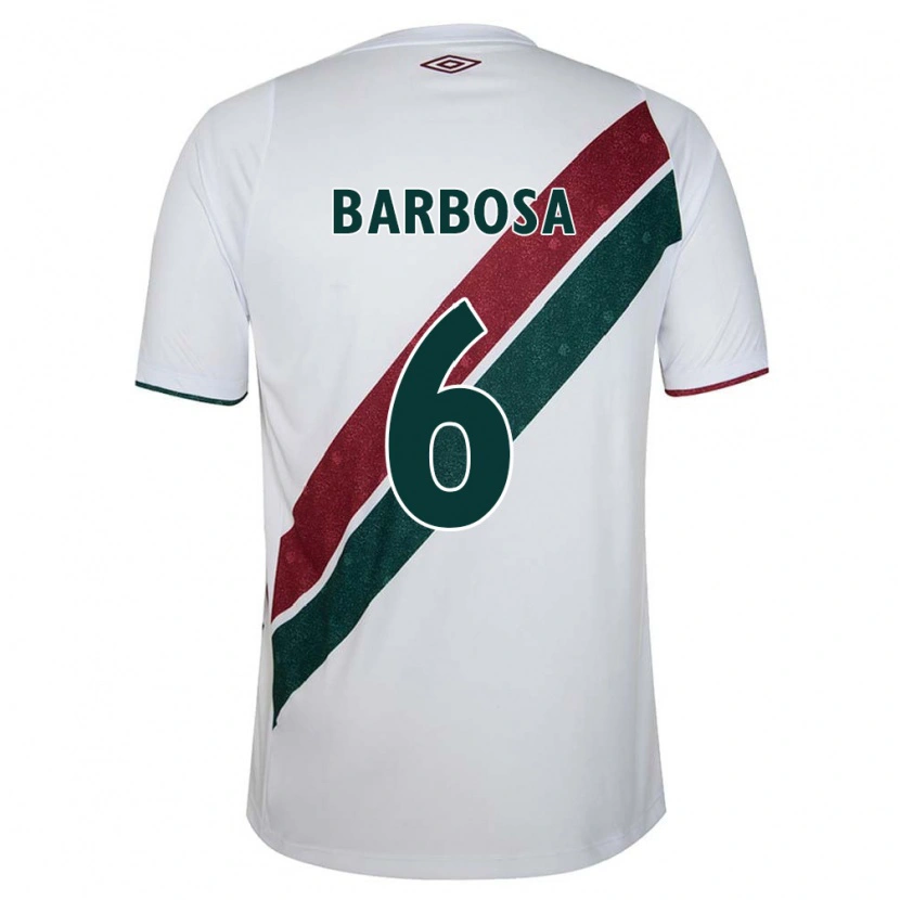 Danxen Mann Diogo Barbosa #6 Hvit Grønn Burgunder Bortetrøye Drakt Trøye 2025/26 Skjorter T-Skjorte