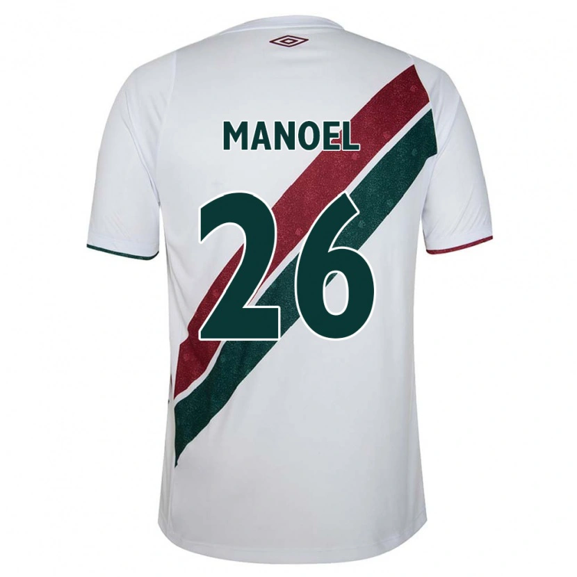 Danxen Mann Manoel #26 Hvit Grønn Burgunder Bortetrøye Drakt Trøye 2025/26 Skjorter T-Skjorte