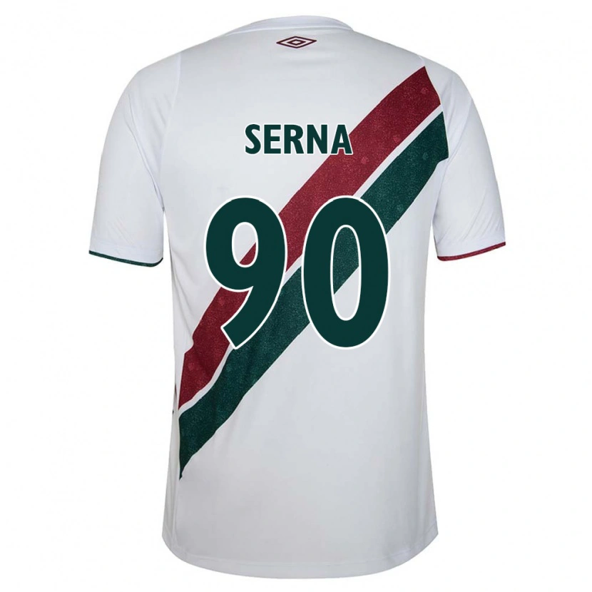 Danxen Mann Kevin Serna #90 Hvit Grønn Burgunder Bortetrøye Drakt Trøye 2025/26 Skjorter T-Skjorte