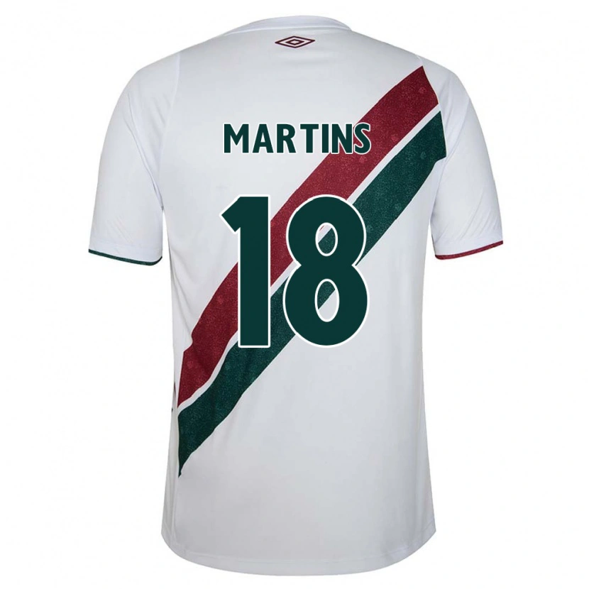 Danxen Mann Matheus Martins #18 Hvit Grønn Burgunder Bortetrøye Drakt Trøye 2025/26 Skjorter T-Skjorte