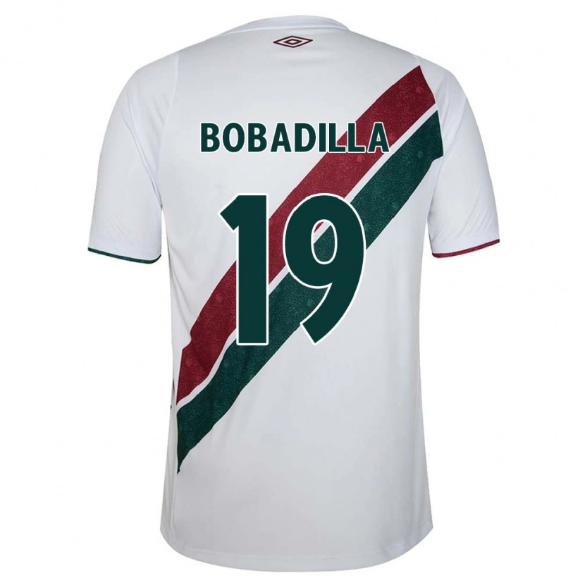 Danxen Mann Raul Bobadilla #19 Hvit Grønn Burgunder Bortetrøye Drakt Trøye 2025/26 Skjorter T-Skjorte