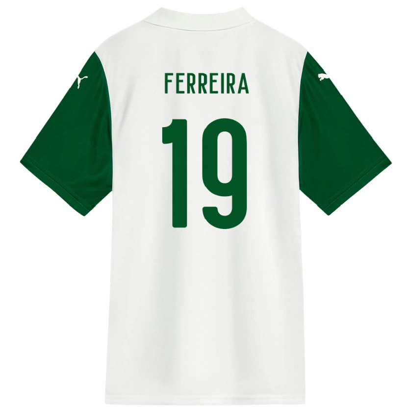 Danxen Mann Letícia Ferreira #19 Hvit Grønn Bortetrøye Drakt Trøye 2025/26 Skjorter T-Skjorte