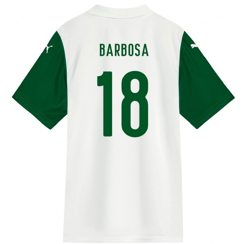 Danxen Mann Danilo Barbosa #18 Hvit Grønn Bortetrøye Drakt Trøye 2025/26 Skjorter T-Skjorte