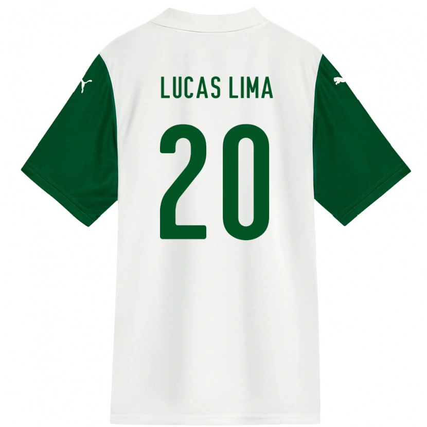 Danxen Mann Lucas Lima #20 Hvit Grønn Bortetrøye Drakt Trøye 2025/26 Skjorter T-Skjorte