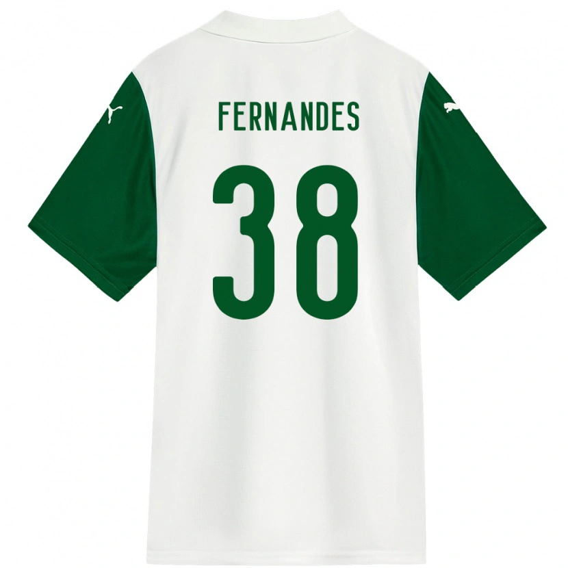 Danxen Mann Matheus Fernandes #38 Hvit Grønn Bortetrøye Drakt Trøye 2025/26 Skjorter T-Skjorte