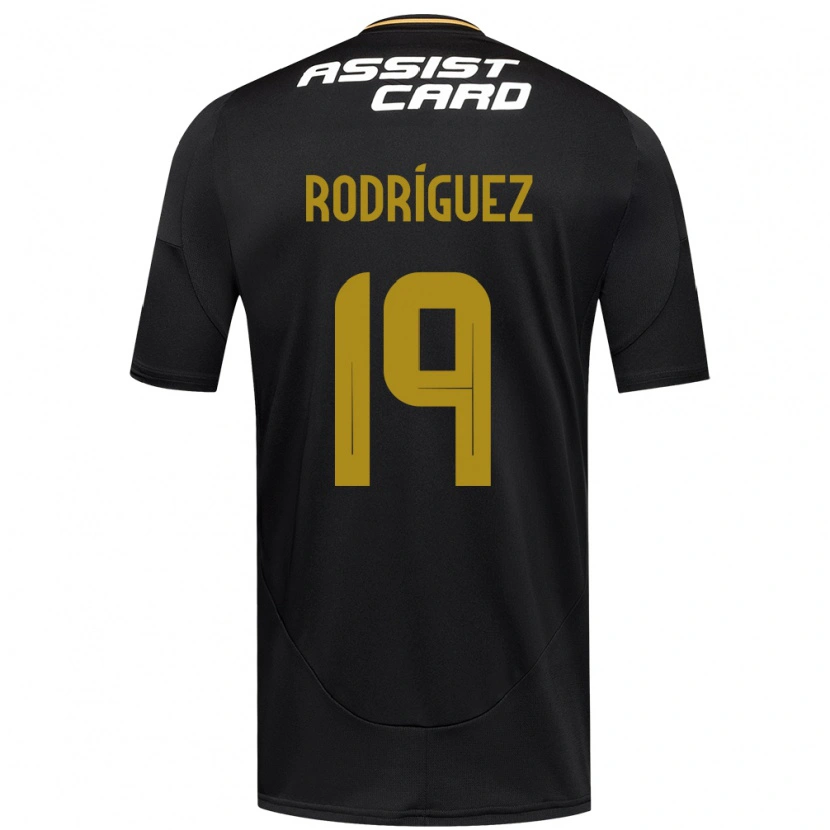 Danxen Mann Salomón Rodríguez #19 Svart Hvit Bortetrøye Drakt Trøye 2025/26 Skjorter T-Skjorte