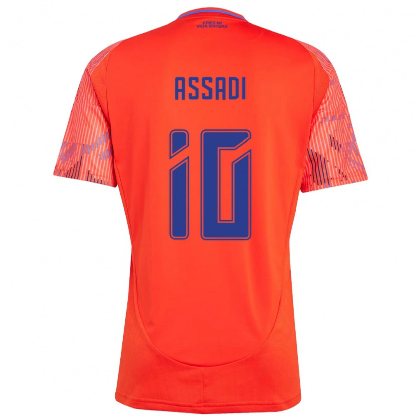 Danxen Mann Lucas Assadi #10 Oransje Rød Bortetrøye Drakt Trøye 2025/26 Skjorter T-Skjorte