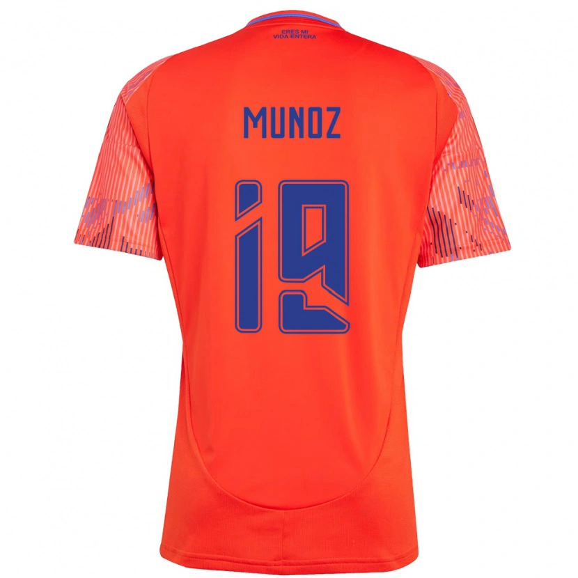 Danxen Mann Cristóbal Muñoz #19 Oransje Rød Bortetrøye Drakt Trøye 2025/26 Skjorter T-Skjorte