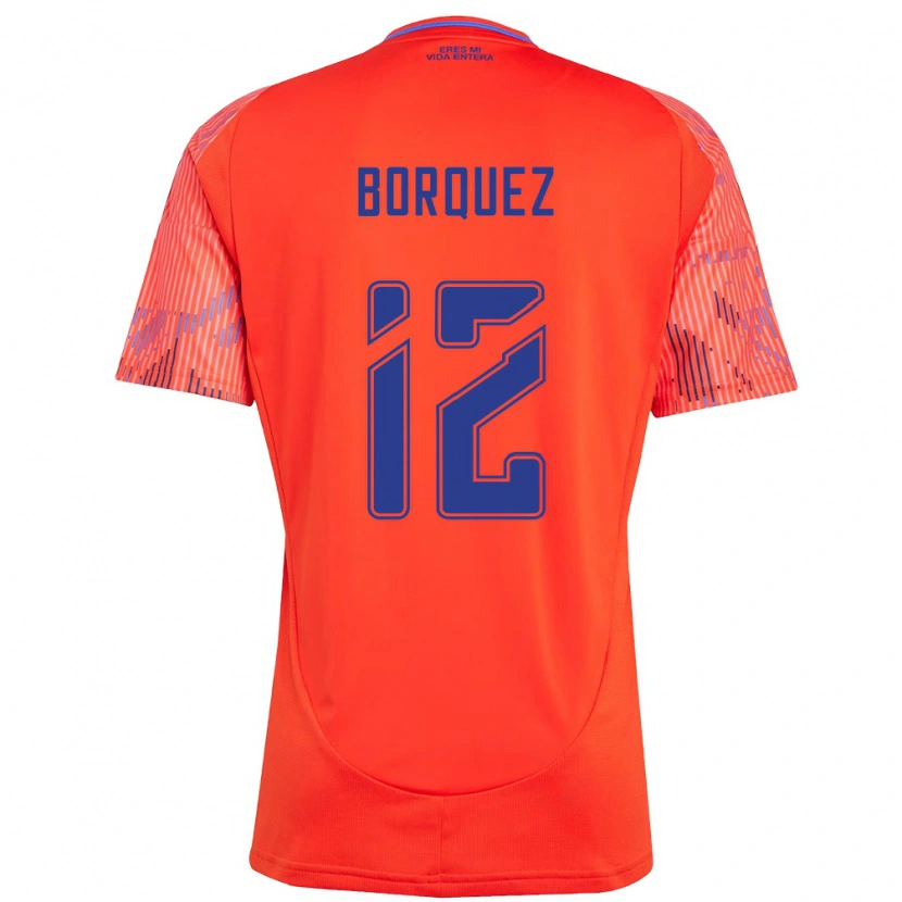 Danxen Mann Gabriela Bórquez #12 Oransje Rød Bortetrøye Drakt Trøye 2025/26 Skjorter T-Skjorte