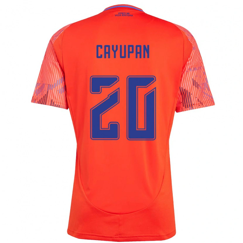 Danxen Mann Natalia Cayupán #20 Oransje Rød Bortetrøye Drakt Trøye 2025/26 Skjorter T-Skjorte