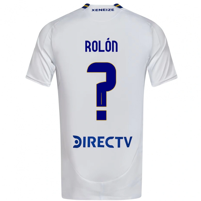 Danxen Mann Thiago Rolón #0 Hvit Blå Bortetrøye Drakt Trøye 2025/26 Skjorter T-Skjorte