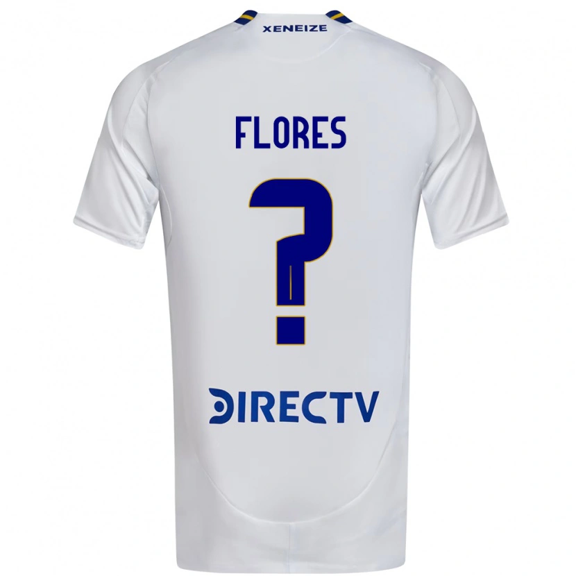 Danxen Mann Leonel Flores #0 Hvit Blå Bortetrøye Drakt Trøye 2025/26 Skjorter T-Skjorte