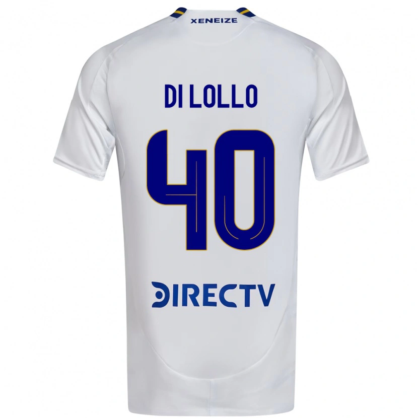 Danxen Mann Lautaro Di Lollo #40 Hvit Blå Bortetrøye Drakt Trøye 2025/26 Skjorter T-Skjorte