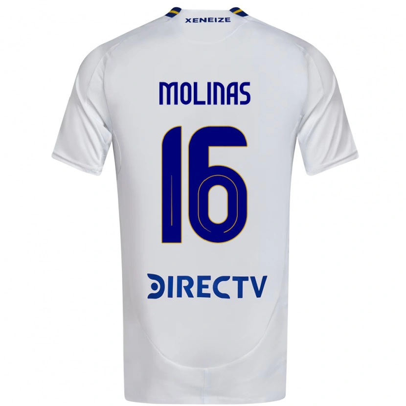 Danxen Mann Aaron Molinas #16 Hvit Blå Bortetrøye Drakt Trøye 2025/26 Skjorter T-Skjorte
