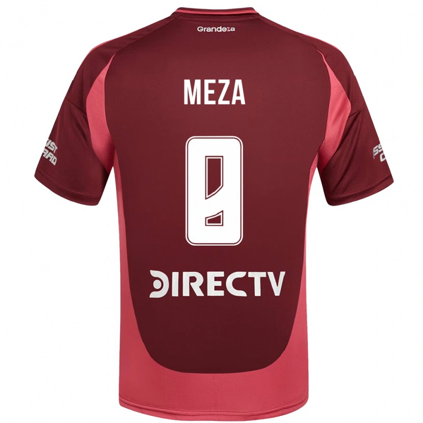 Danxen Mann Maximiliano Meza #8 Burgunder Magenta Bortetrøye Drakt Trøye 2025/26 Skjorter T-Skjorte