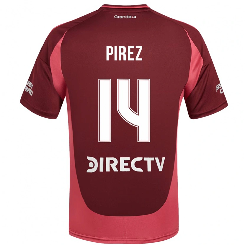 Danxen Mann Leandro González Pírez #14 Burgunder Magenta Bortetrøye Drakt Trøye 2025/26 Skjorter T-Skjorte