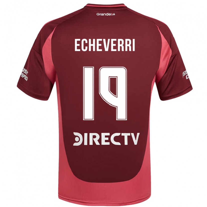 Danxen Mann Claudio Echeverri #19 Burgunder Magenta Bortetrøye Drakt Trøye 2025/26 Skjorter T-Skjorte