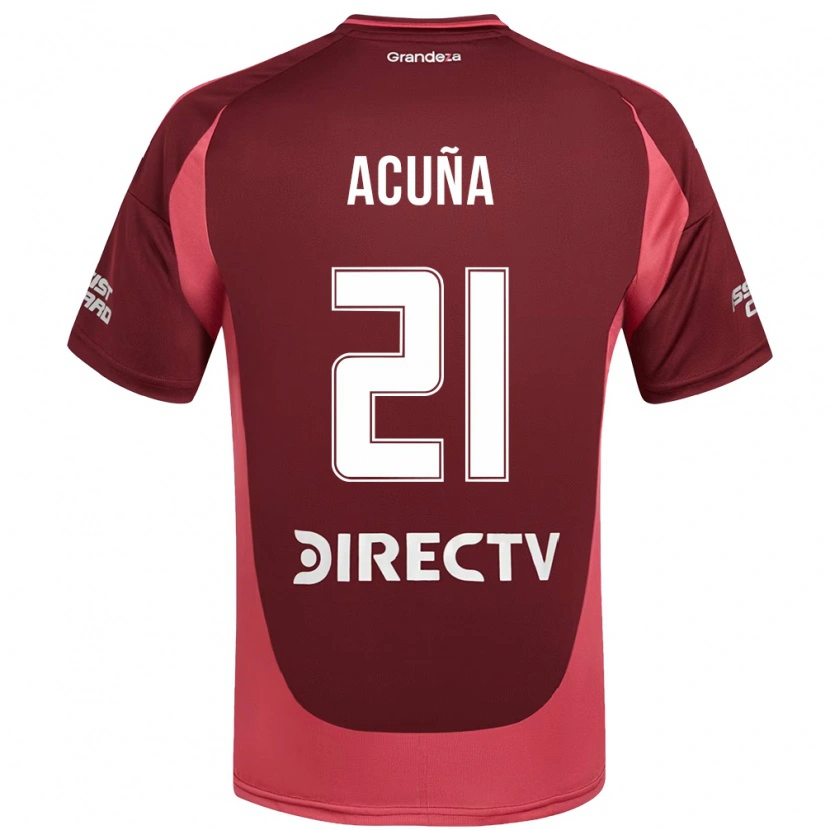 Danxen Mann Marcos Acuña #21 Burgunder Magenta Bortetrøye Drakt Trøye 2025/26 Skjorter T-Skjorte
