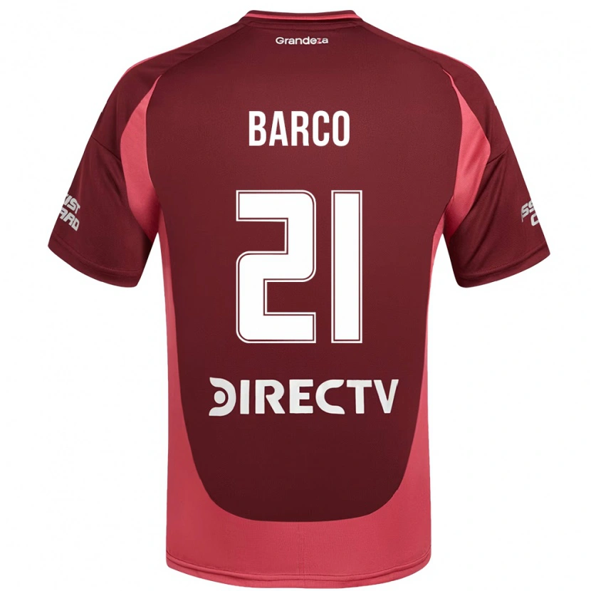 Danxen Mann Esequiel Barco #21 Burgunder Magenta Bortetrøye Drakt Trøye 2025/26 Skjorter T-Skjorte