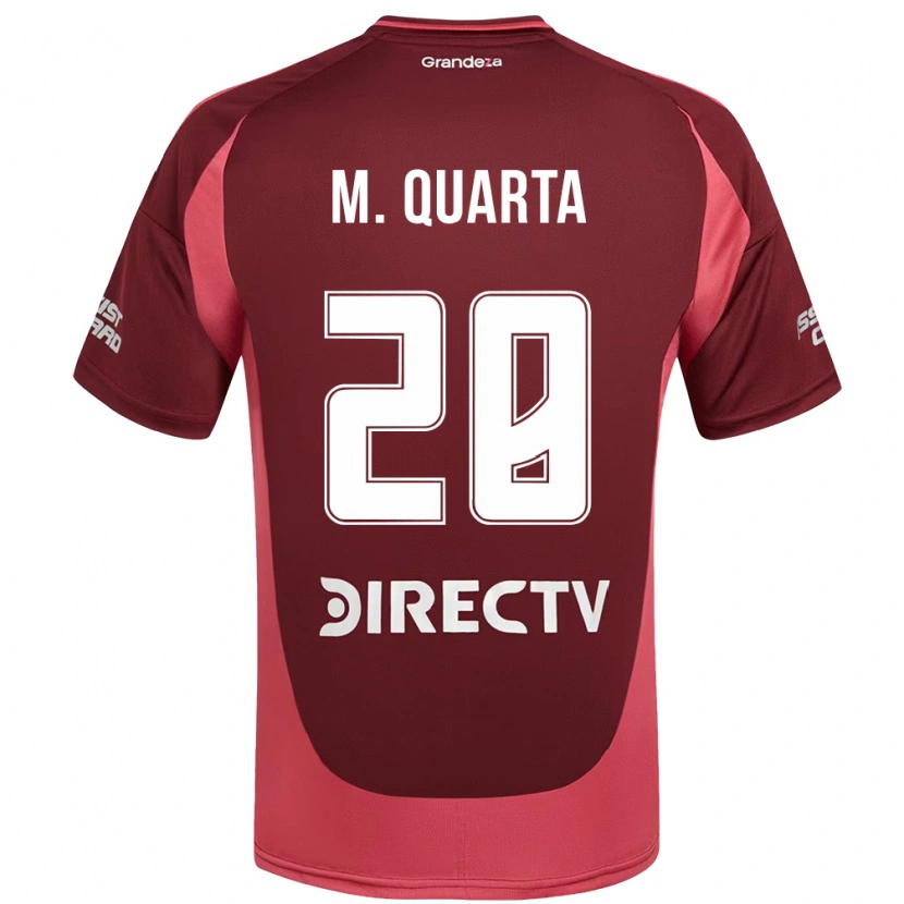 Danxen Mann Lucas Martínez Quarta #28 Burgunder Magenta Bortetrøye Drakt Trøye 2025/26 Skjorter T-Skjorte