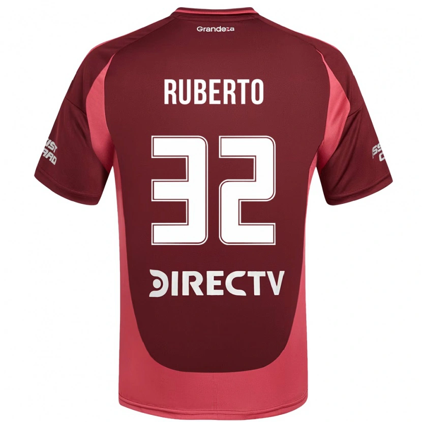 Danxen Mann Agustín Ruberto #32 Burgunder Magenta Bortetrøye Drakt Trøye 2025/26 Skjorter T-Skjorte