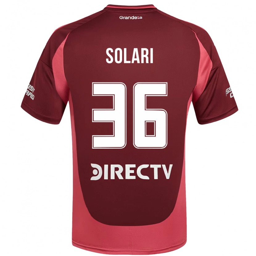 Danxen Mann Pablo Solari #36 Burgunder Magenta Bortetrøye Drakt Trøye 2025/26 Skjorter T-Skjorte