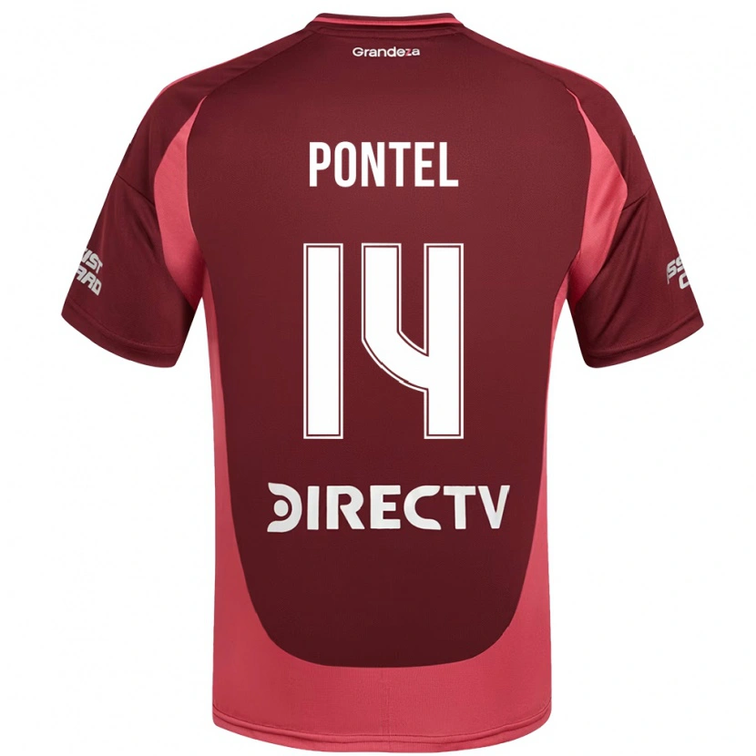 Danxen Mann Daniela Pontel #14 Burgunder Magenta Bortetrøye Drakt Trøye 2025/26 Skjorter T-Skjorte