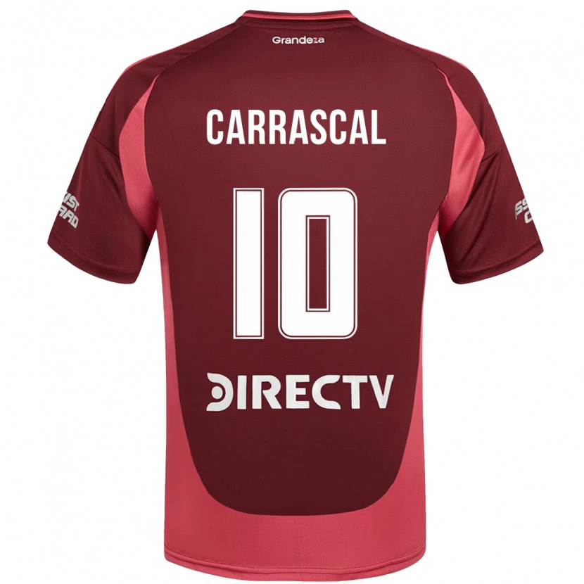 Danxen Mann Jorge Carrascal #10 Burgunder Magenta Bortetrøye Drakt Trøye 2025/26 Skjorter T-Skjorte