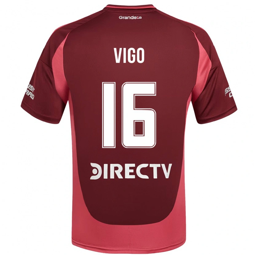 Danxen Mann Alex Vigo #16 Burgunder Magenta Bortetrøye Drakt Trøye 2025/26 Skjorter T-Skjorte