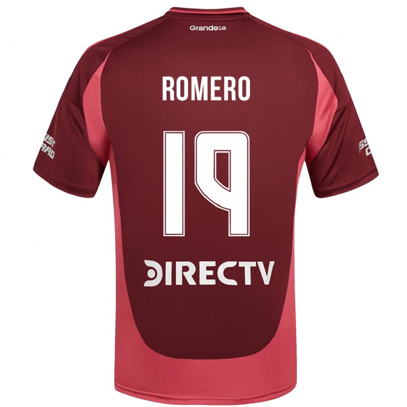 Danxen Mann Braian Romero #19 Burgunder Magenta Bortetrøye Drakt Trøye 2025/26 Skjorter T-Skjorte
