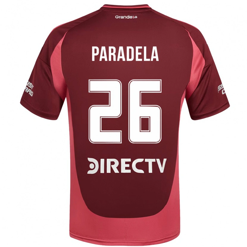 Danxen Mann Jose Paradela #26 Burgunder Magenta Bortetrøye Drakt Trøye 2025/26 Skjorter T-Skjorte
