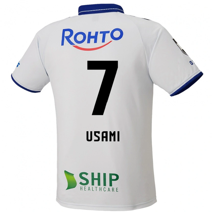 Danxen Mann Takashi Usami #7 Hvit Blå Svart Bortetrøye Drakt Trøye 2025/26 Skjorter T-Skjorte
