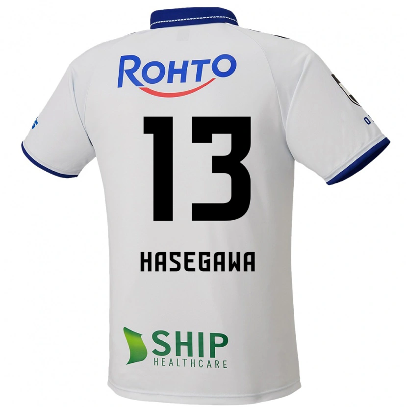 Danxen Mann Kosei Hasegawa #13 Hvit Blå Svart Bortetrøye Drakt Trøye 2025/26 Skjorter T-Skjorte